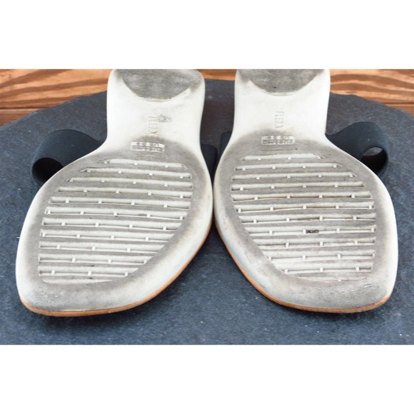 The FLEXX Sz 8.5 M Black Thong Fabric Women Sandals - Picture 7 of 7